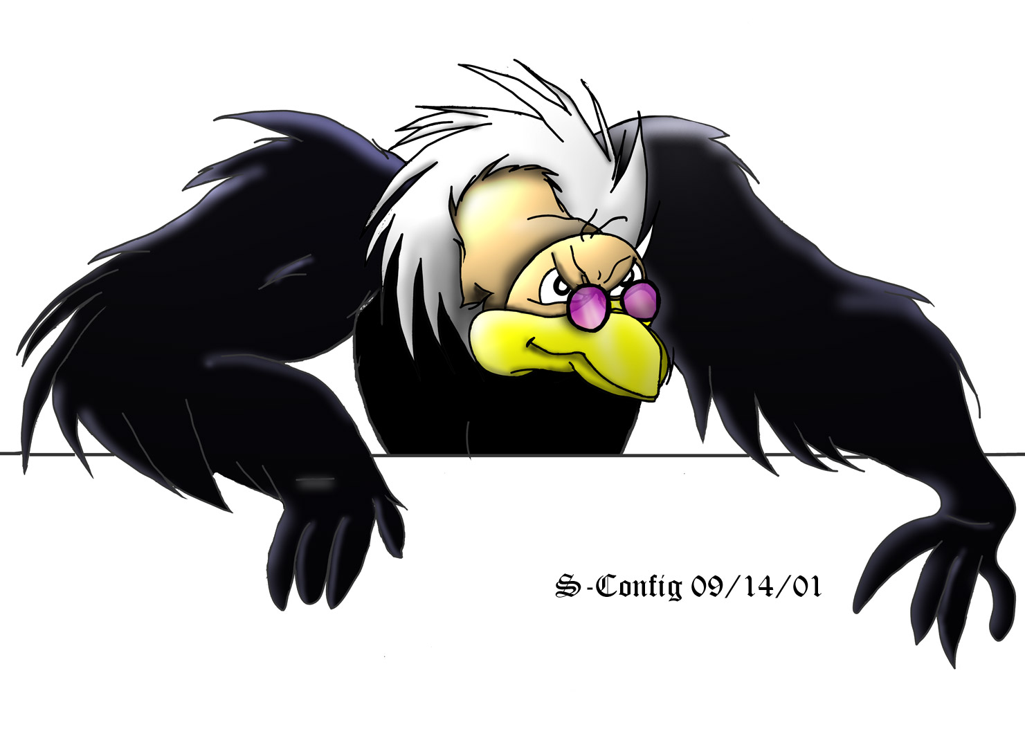 Vinney the Vulture 2-d Photoshop complete.