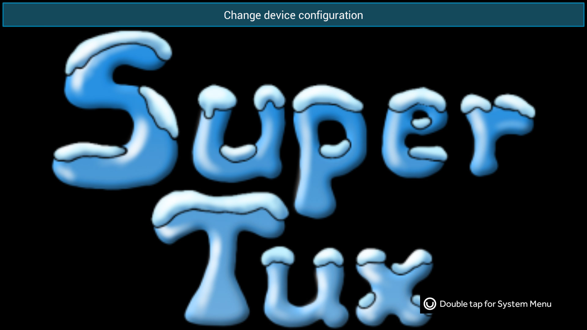 SueprTux for Ouya 01 - Changing the device configuration