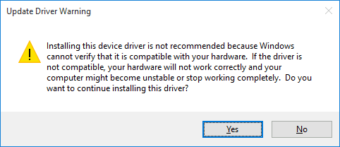Xbox receiver for windows 10 - Driver update warning.