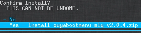 CWM - Ouya Cyanogen Mod - Ouya Boot Menu Confirm