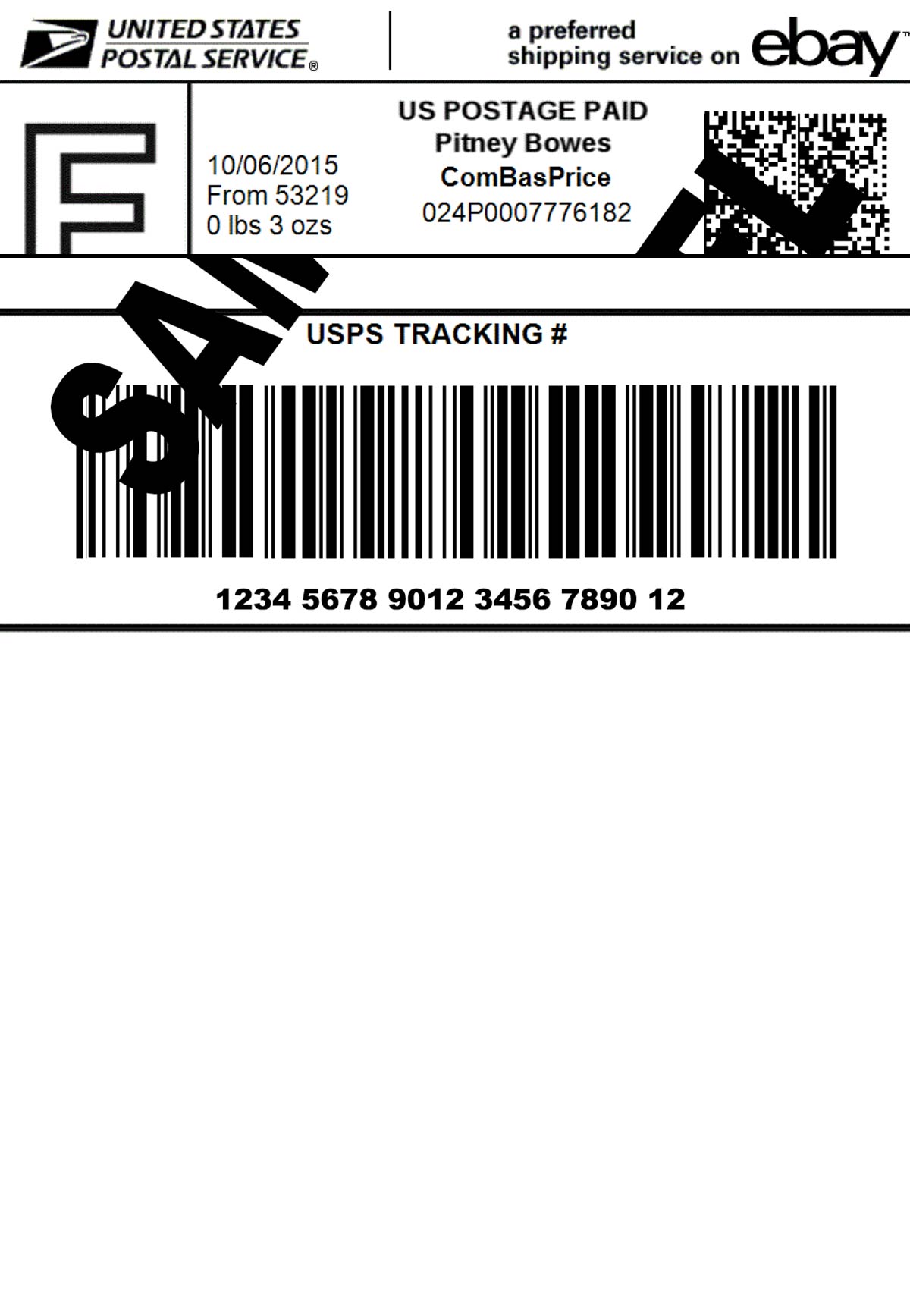 Thermal Printer Test - Shipping Label - Slipping Belts.