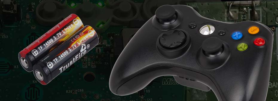 Xbox Controller with LiPo battery - title