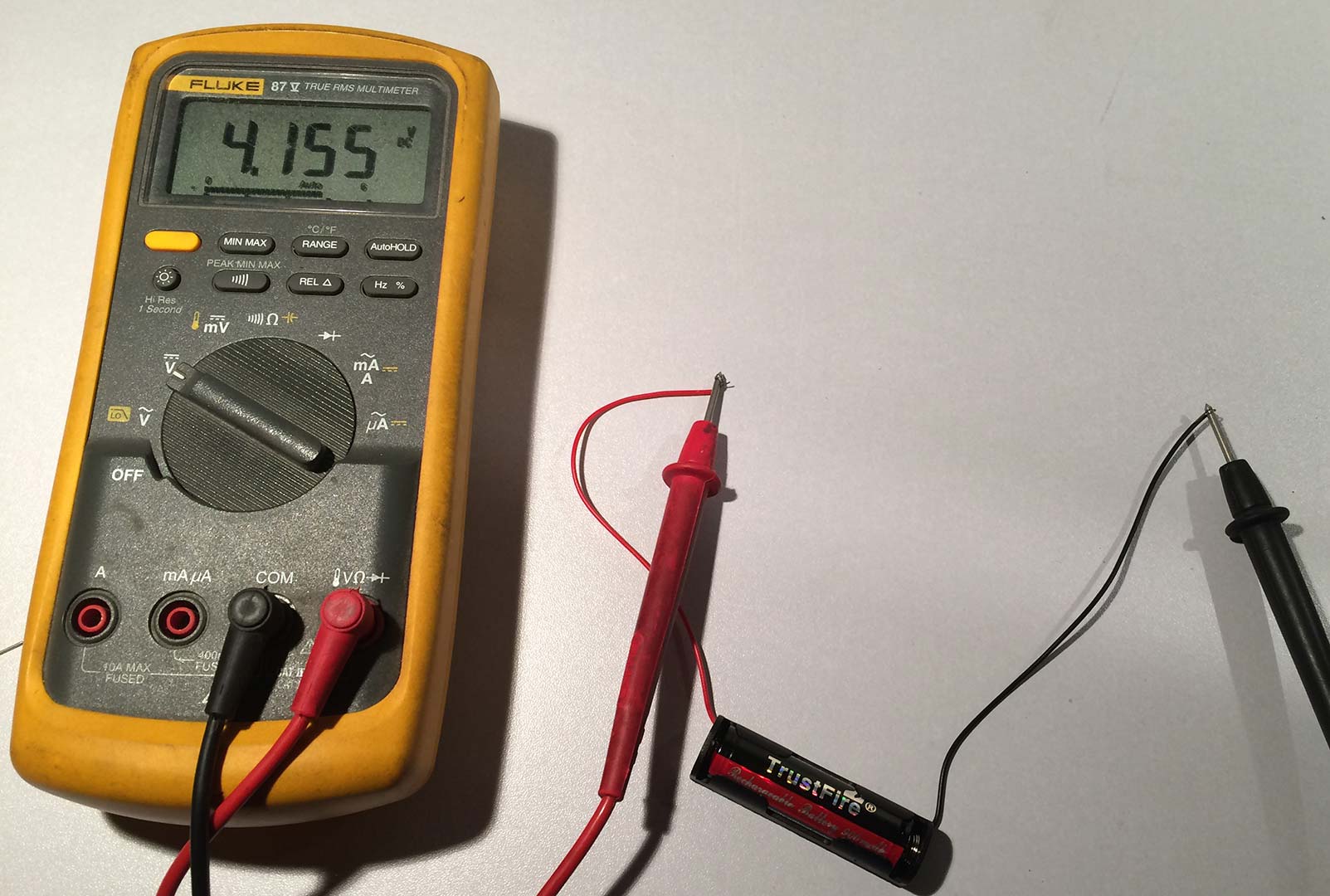 Li-Ion 14500 battery fully charged.