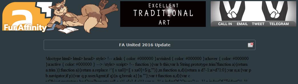 FurAffinity - Now with more Ads!