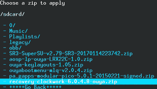 AOSP Ouya Android 5.0 Tutorial - Installing clockwork into the Ouya.