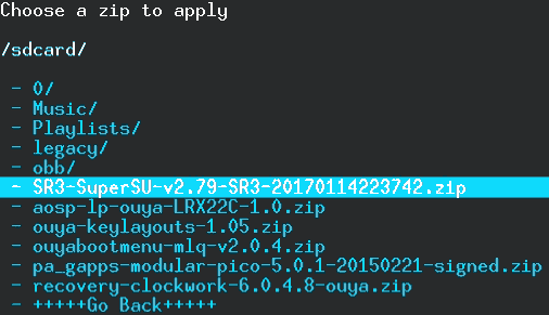 AOSP Ouya Android 5.0 Tutorial - Installing SuperUser access.