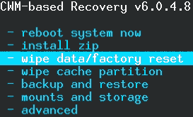 AOSP Ouya Android 5.0 tutorial - Wipe cache reset data.