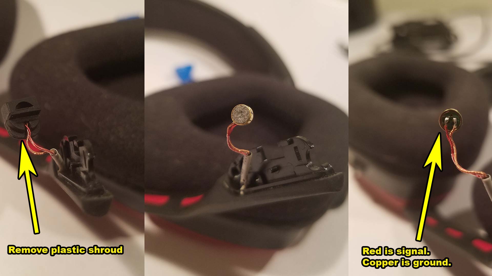 Corsair Void Microphone Repair - Removing the old Electric Microphone.
