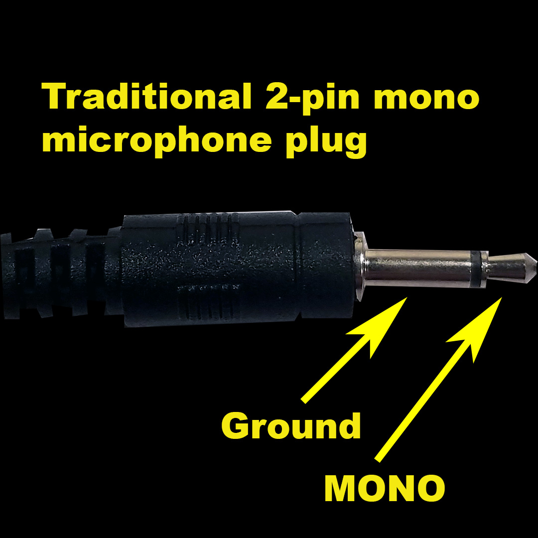 Traditional 2-pin Microphone Jack