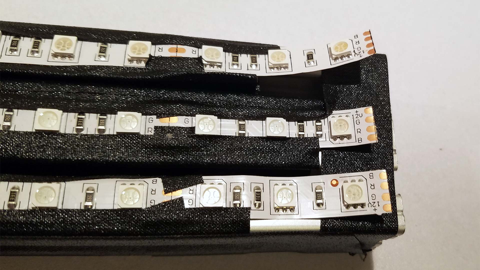 LED Strips - Assembly with tape.