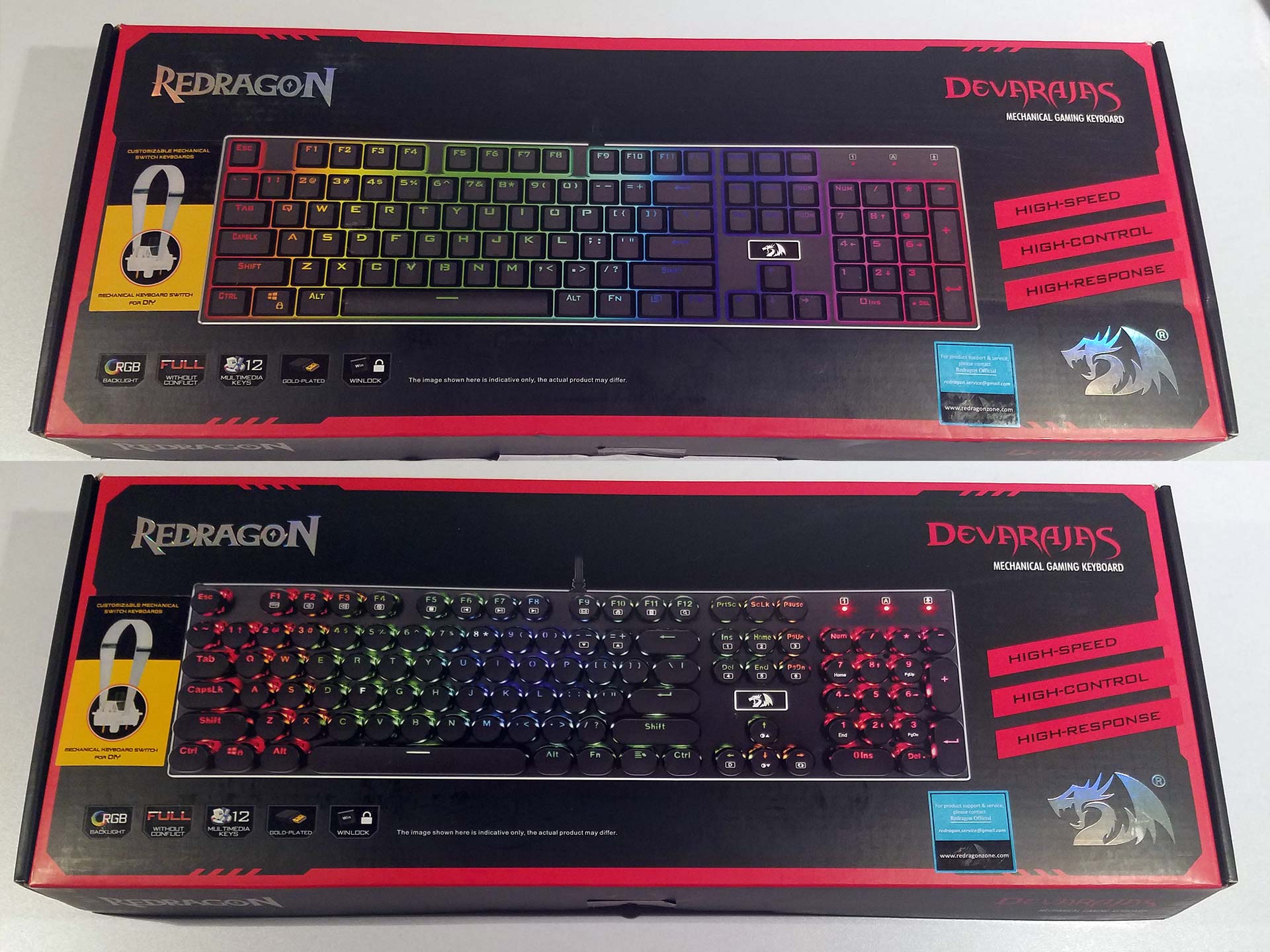 RedDragon K556 Devarajas Keyboard. - front-box.