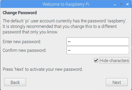 Setup your super-secret password.