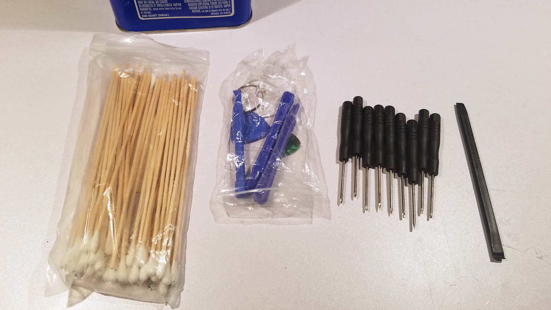 Iphone disassembly tools. and q-tips