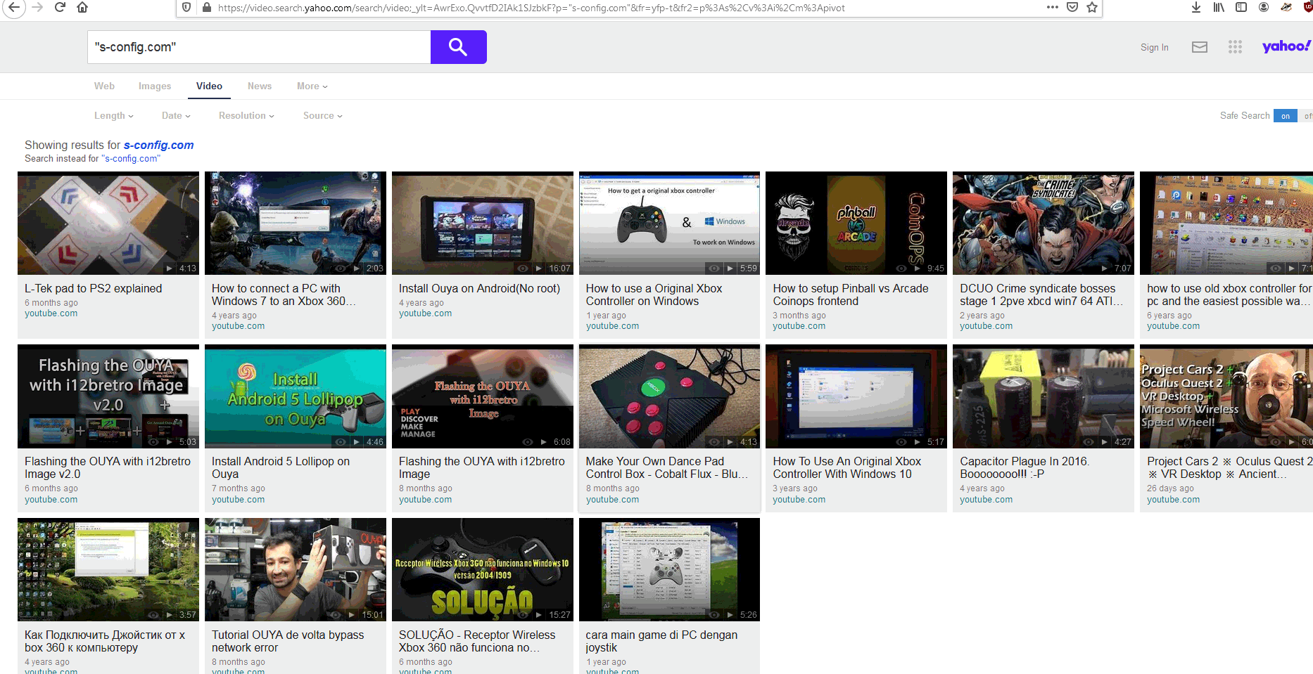 S-Config.com - Yahoo Video Results