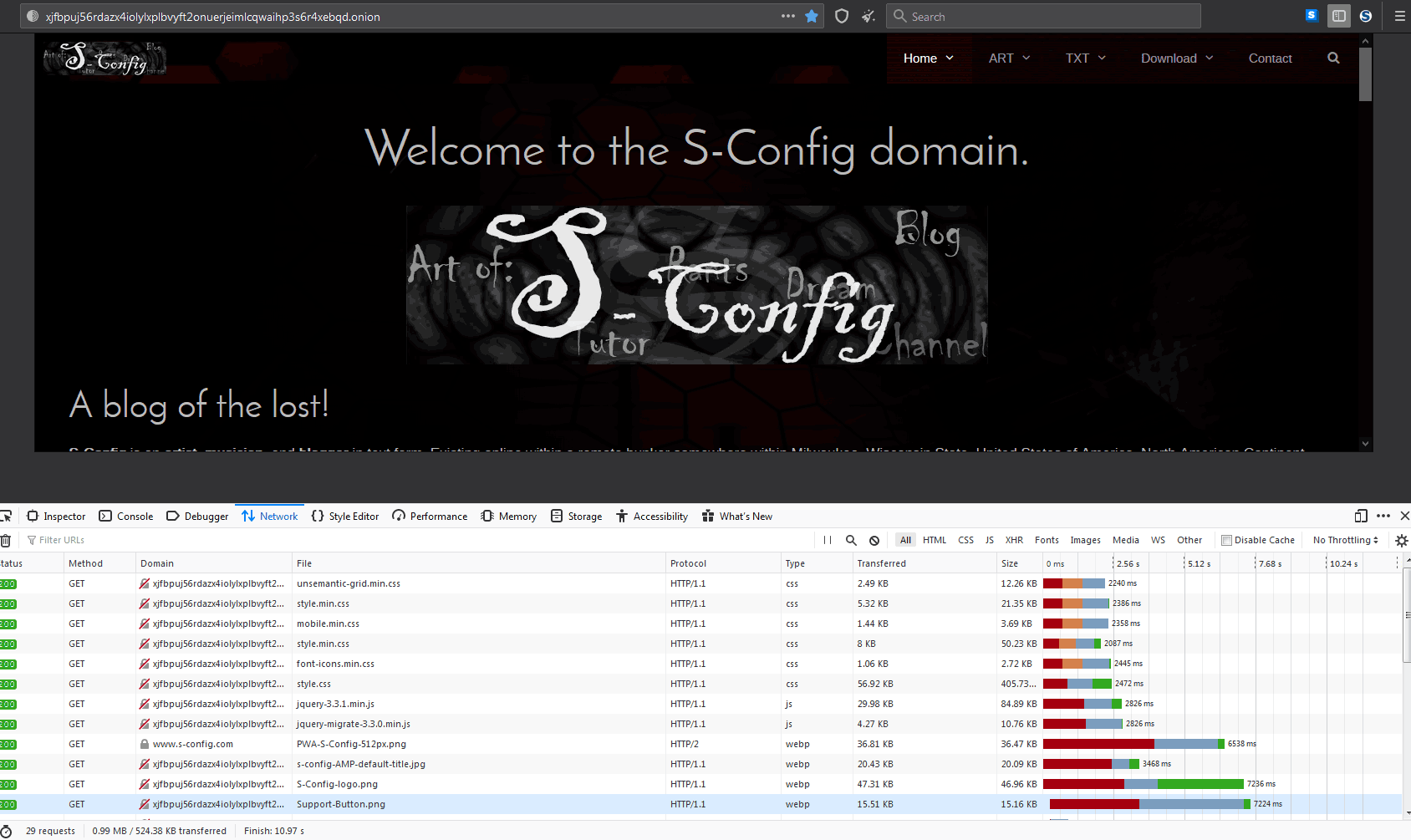 Tor Results of S-Config.com