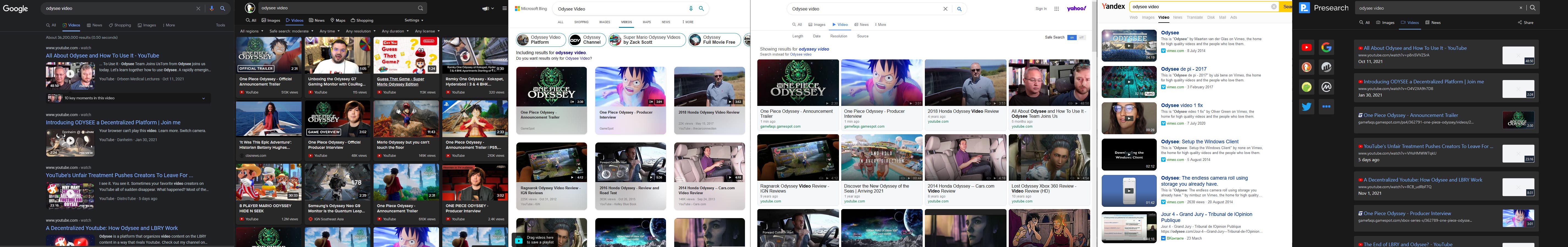 Odysee Video Searchability