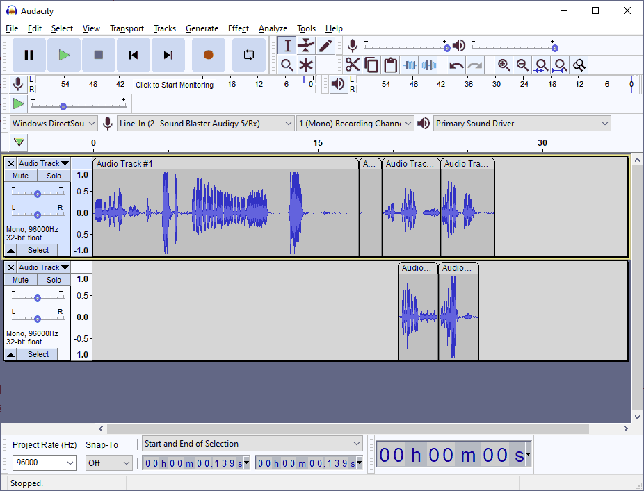 Audacity in action.