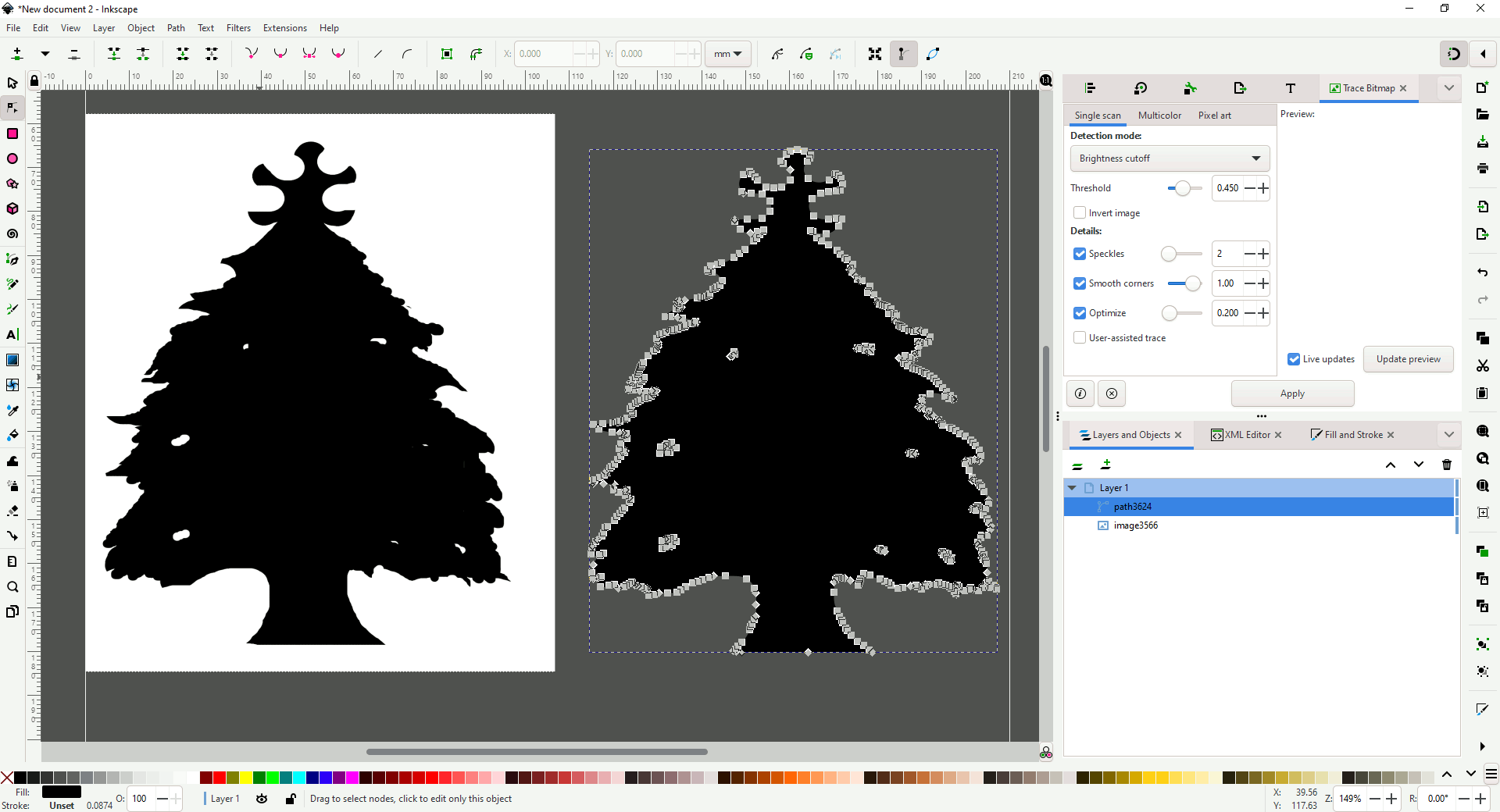 Inkscape Raster to Vector