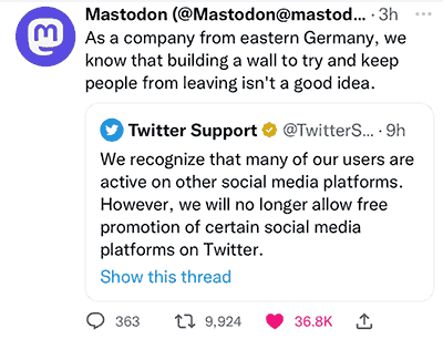 Mastodon Response.